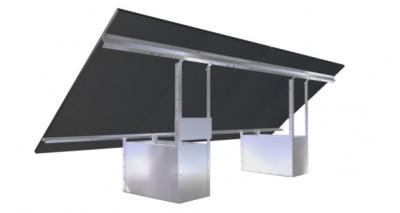 Fixation sol kit solaire alimentation climatisation
